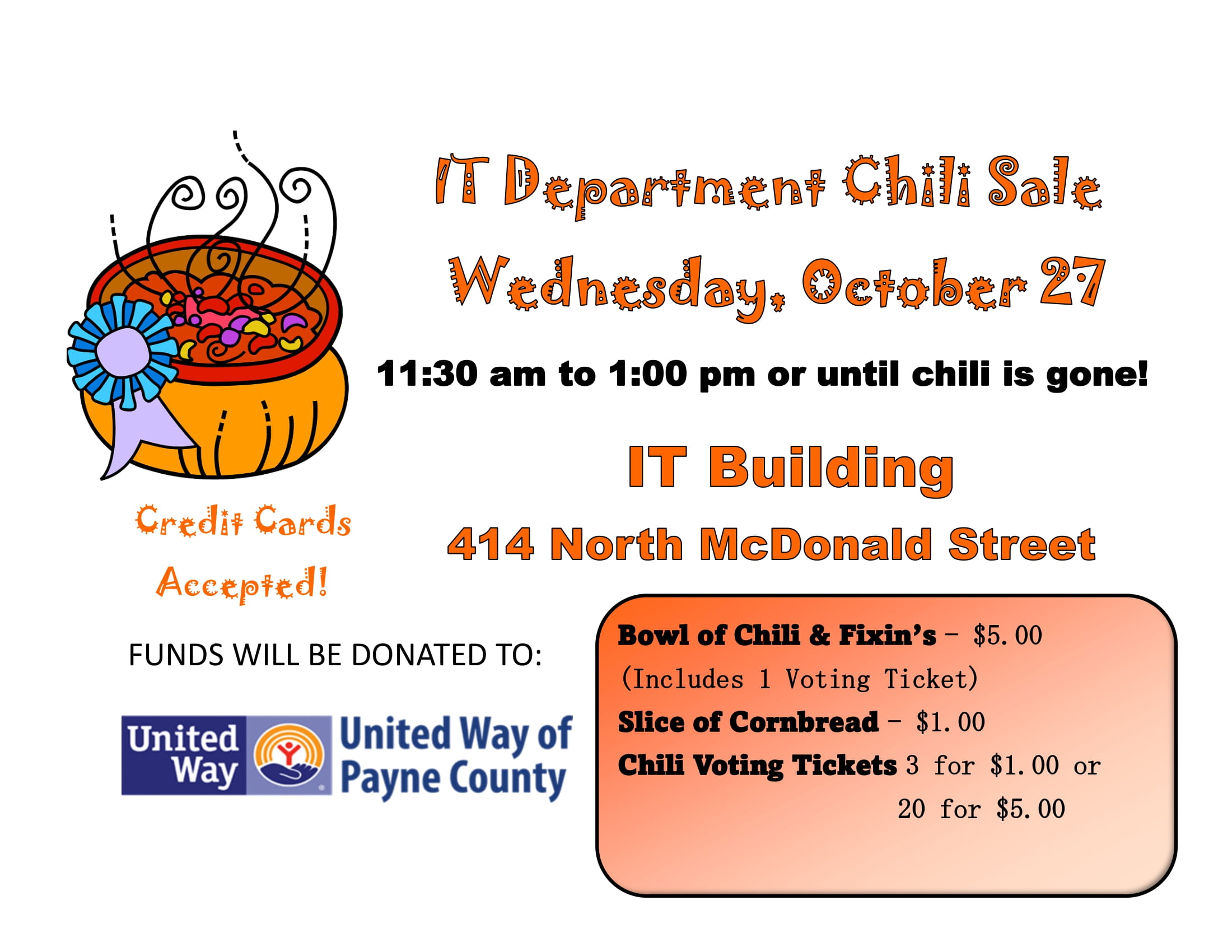 OSU IT Chili Sale