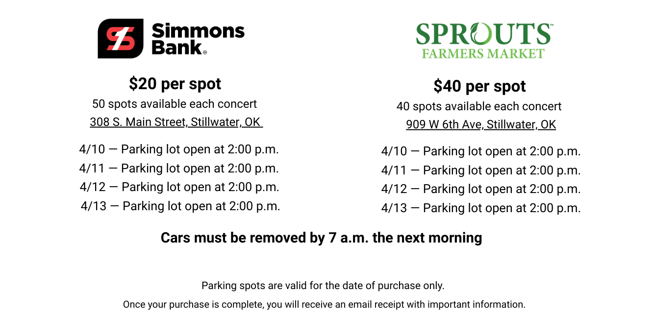 Sprouts and Simmons Parking Header
