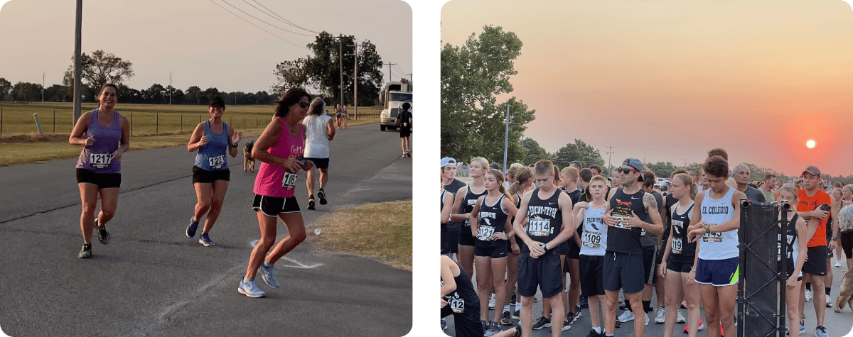 Runners at the Pistol Pete 5K/10K Event
